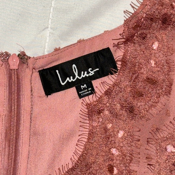 Lulus Dusty Rose Swiss Dot Mini Dress - Picture 4 of 5